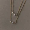 Princess Polly Levine Pearl Necklace/ White   Gold Fashion