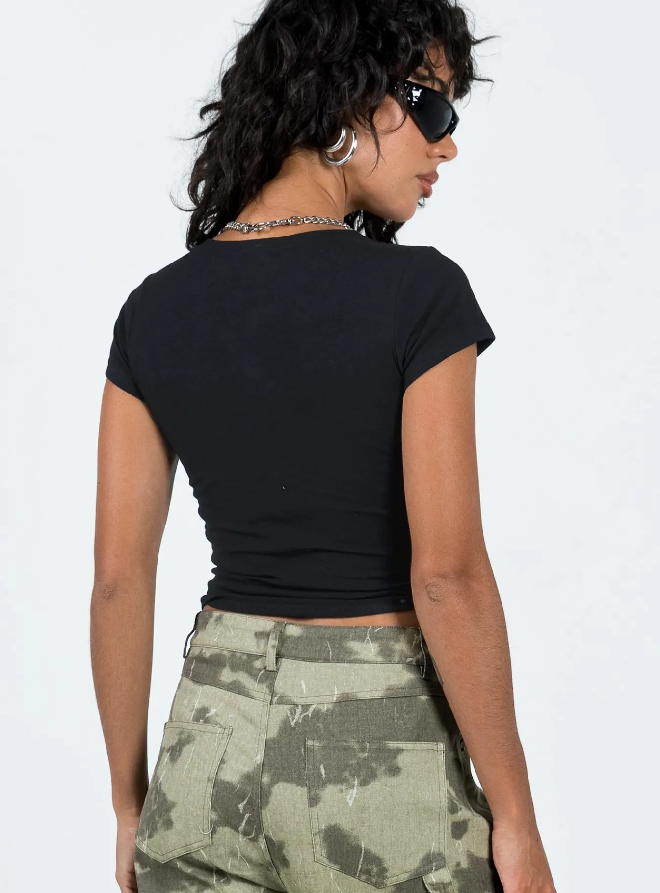 Princess Polly Lex Top Black Hot