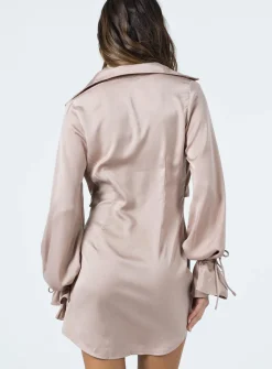 Princess Polly Liberty Mini Dress  Beige Shop