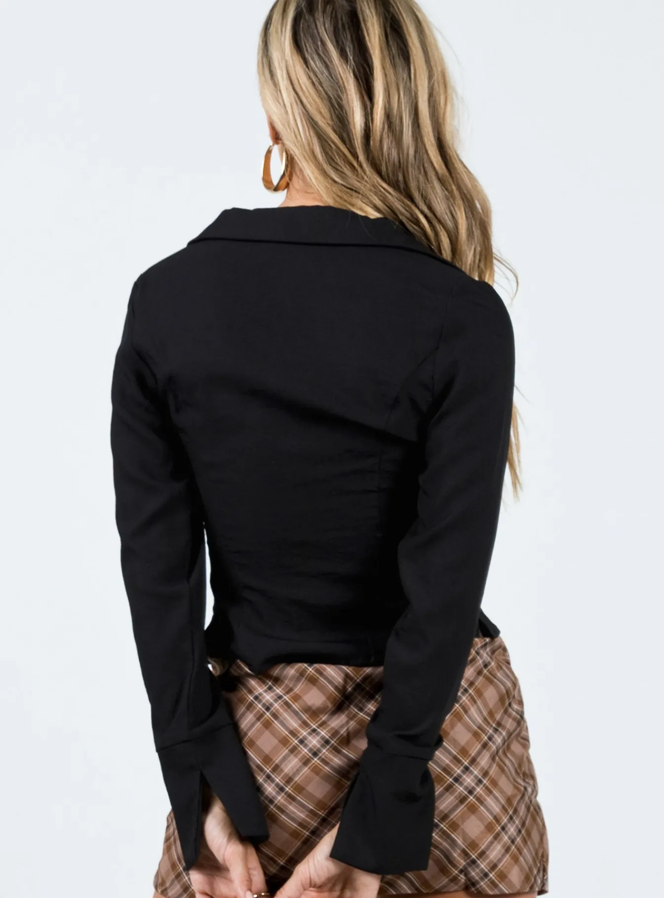 Princess Polly Lida Long Sleeve Top Black Outlet