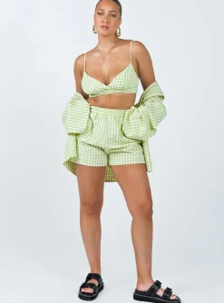 Princess Polly Lillia Set/ White   Green Flash Sale
