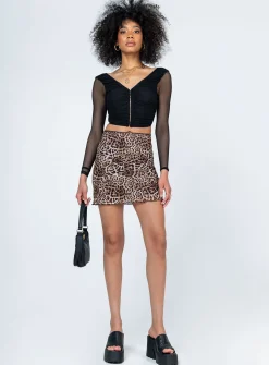 Princess Polly Lillian Long Sleeve Top  Black Shop
