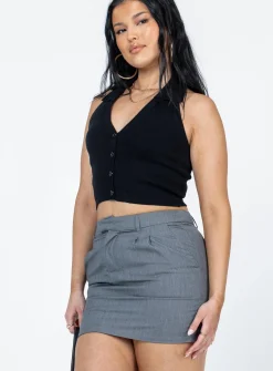 Princess Polly Lillian Mini Skirt Grey Sale