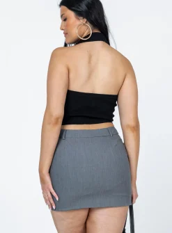 Princess Polly Lillian Mini Skirt Grey Sale