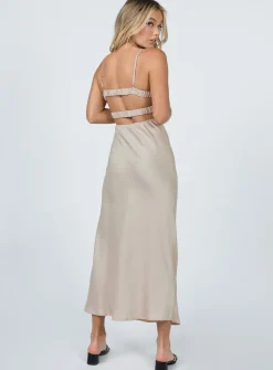 Princess Polly Lillie Midi Dress  Beige Online