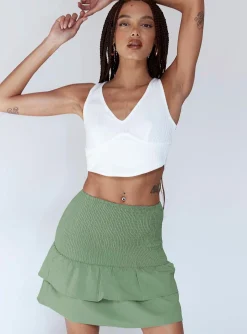 Princess Polly Lillie Mini Skirt  Green Store