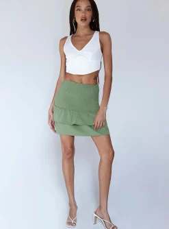 Princess Polly Lillie Mini Skirt  Green Store