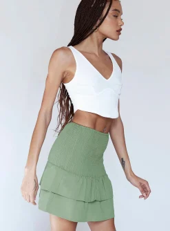 Princess Polly Lillie Mini Skirt  Green Store