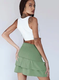 Princess Polly Lillie Mini Skirt  Green Store