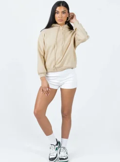 Princess Polly Lilly Hoodie Mushroom   Brown Hot