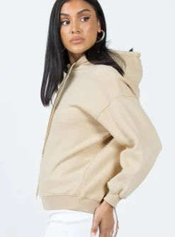 Princess Polly Lilly Hoodie Mushroom   Brown Hot