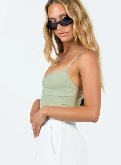 Princess Polly Linden Bodysuit Khaki Hot