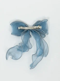 Princess Polly Linney Hair Bow  Blue Clearance