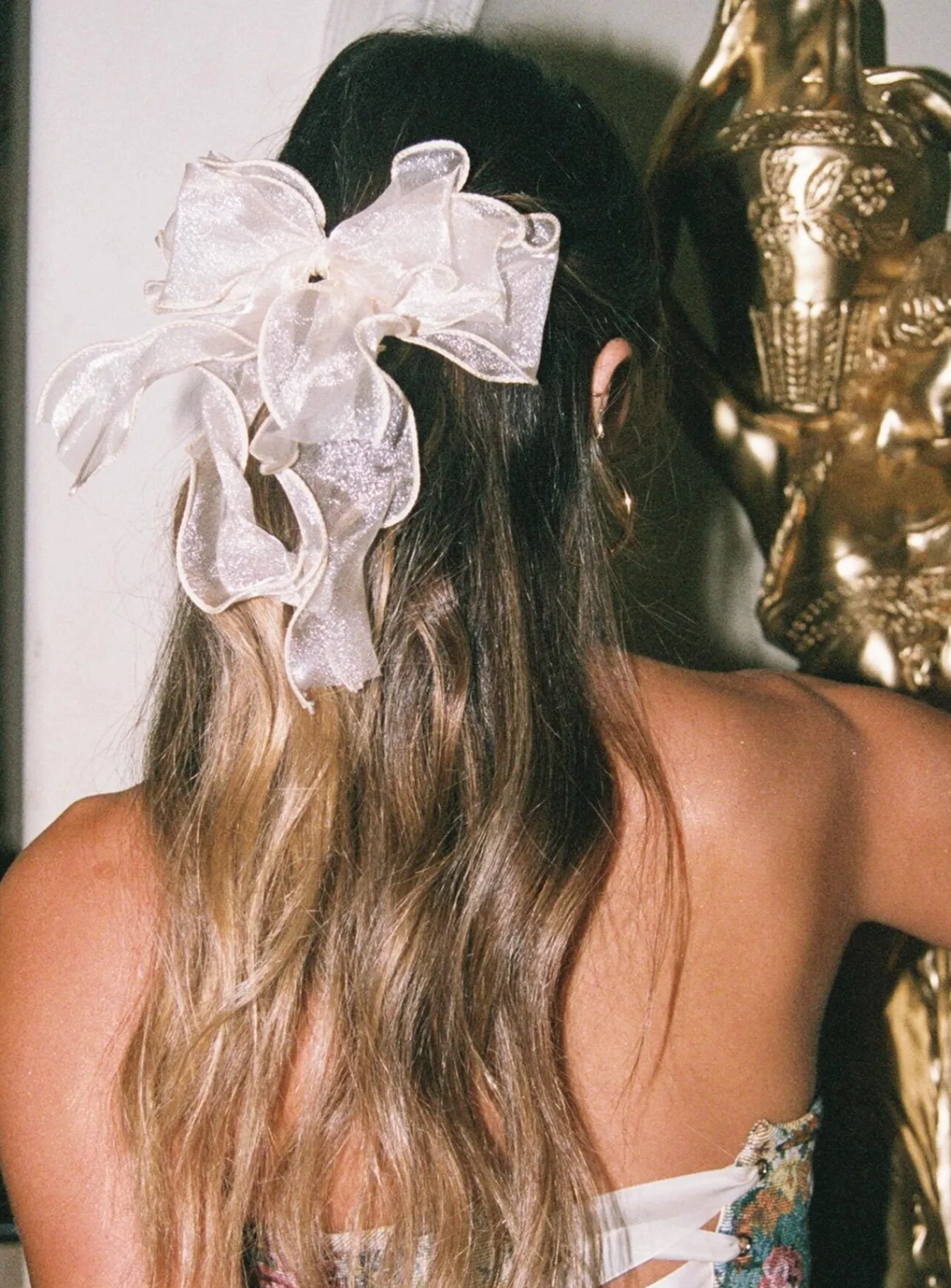 Princess Polly Linney Hair Bow Beige Store