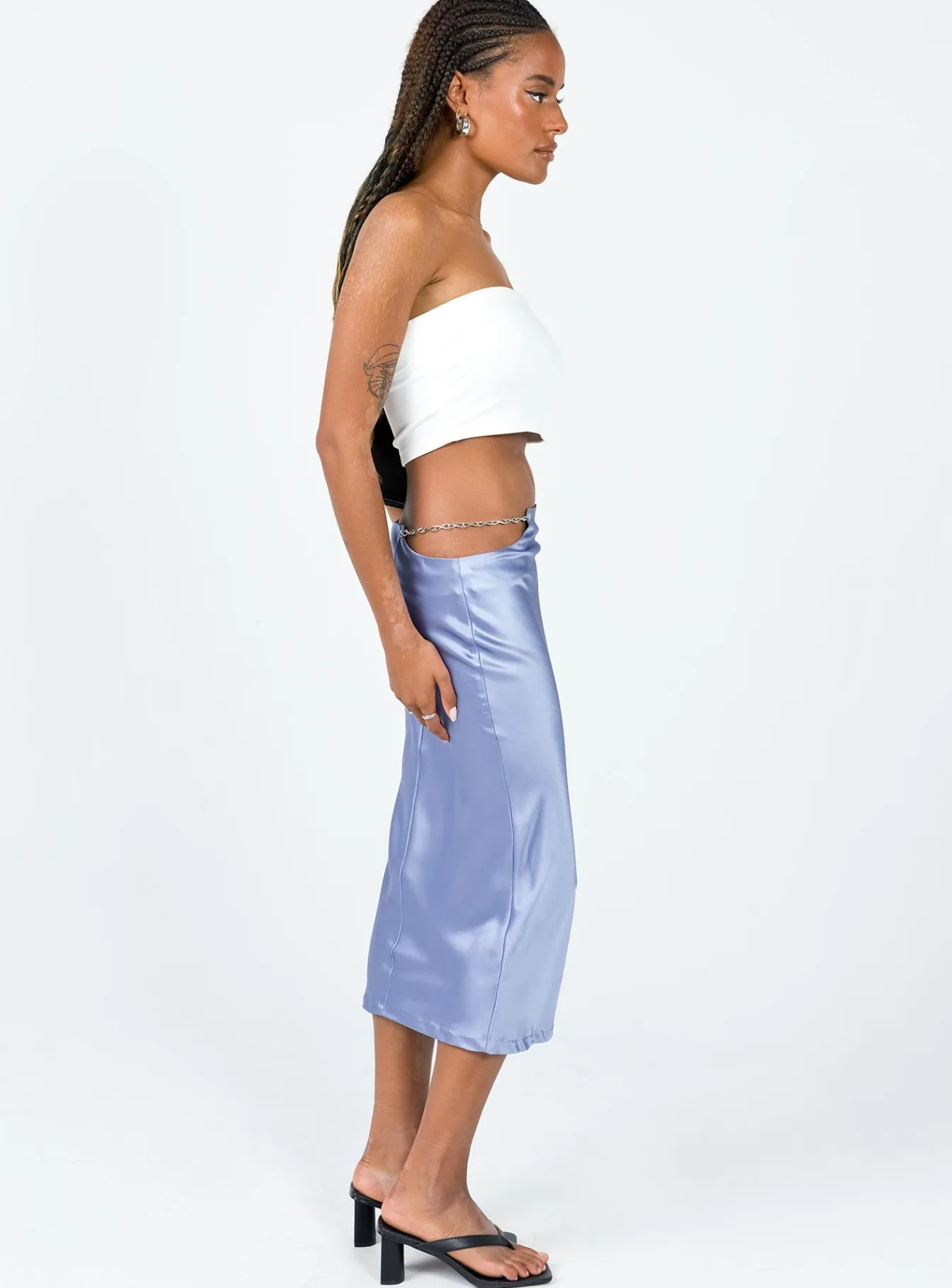 Princess Polly Lion’S Den Midi Skirt Blue Discount