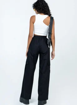 Princess Polly Lista Elastic Pocket Pants Black Best