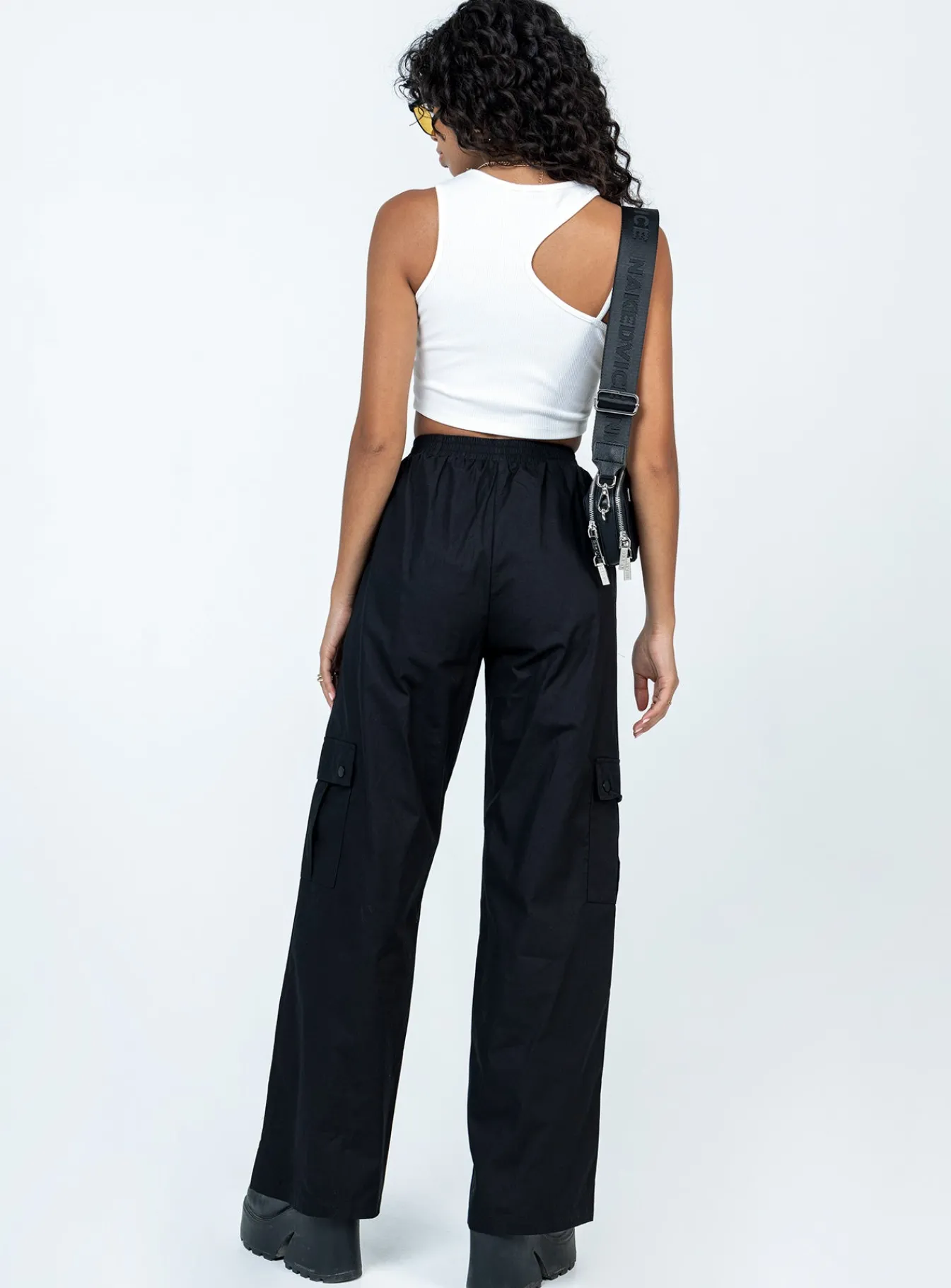 Princess Polly Lista Elastic Pocket Pants Black Best