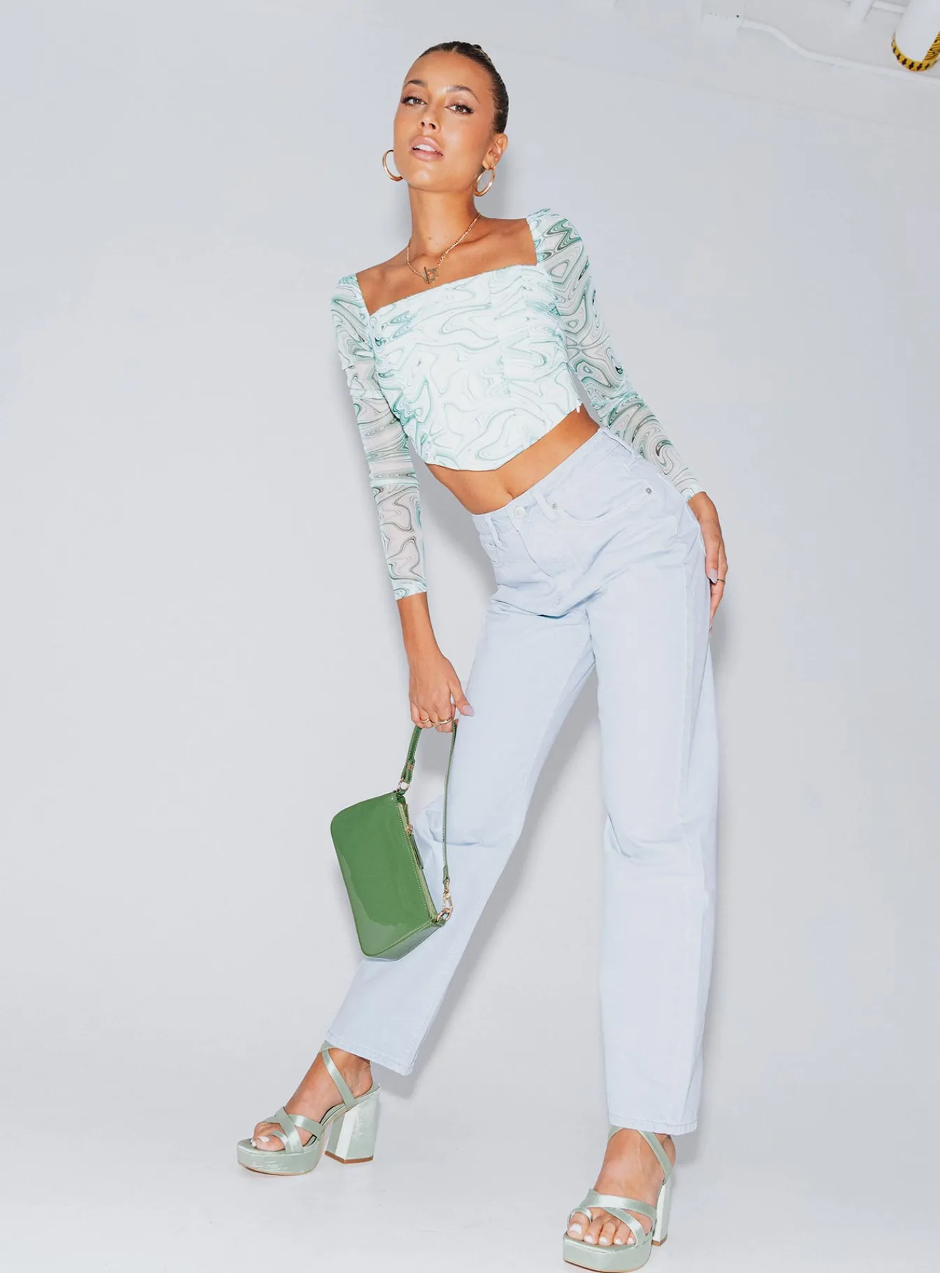 Princess Polly Livorno Straight Leg Ice Bluejeans Denim Best Sale