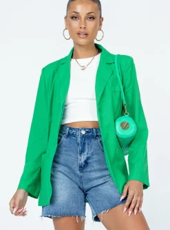 Princess Polly Llyod Blazer  Green Shop