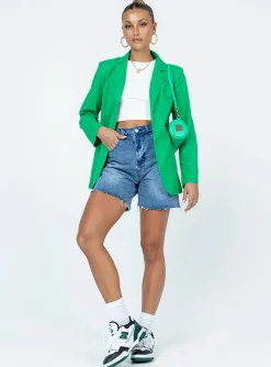 Princess Polly Llyod Blazer  Green Shop