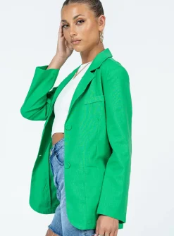 Princess Polly Llyod Blazer  Green Shop