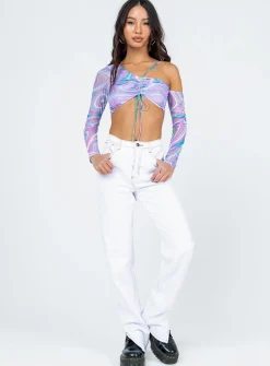 Princess Polly Loki Long Sleeve Top  Purple Fashion
