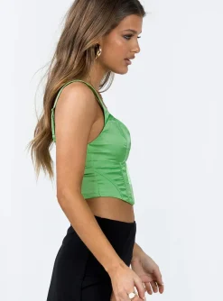 Princess Polly Lombardo Top  Green Hot