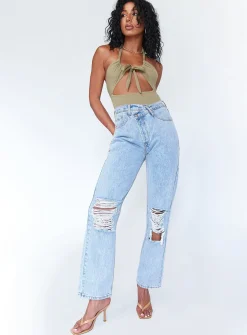 Princess Polly London Bodysuit  Khaki Online