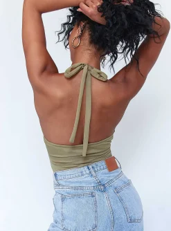 Princess Polly London Bodysuit  Khaki Online