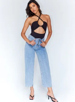 Princess Polly London Bodysuit  Black Best Sale