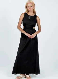 Princess Polly Lonso Midi Dress  Black Sale