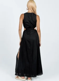 Princess Polly Lonso Midi Dress  Black Sale