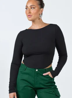 Princess Polly Look Back At It Top  Black Sale