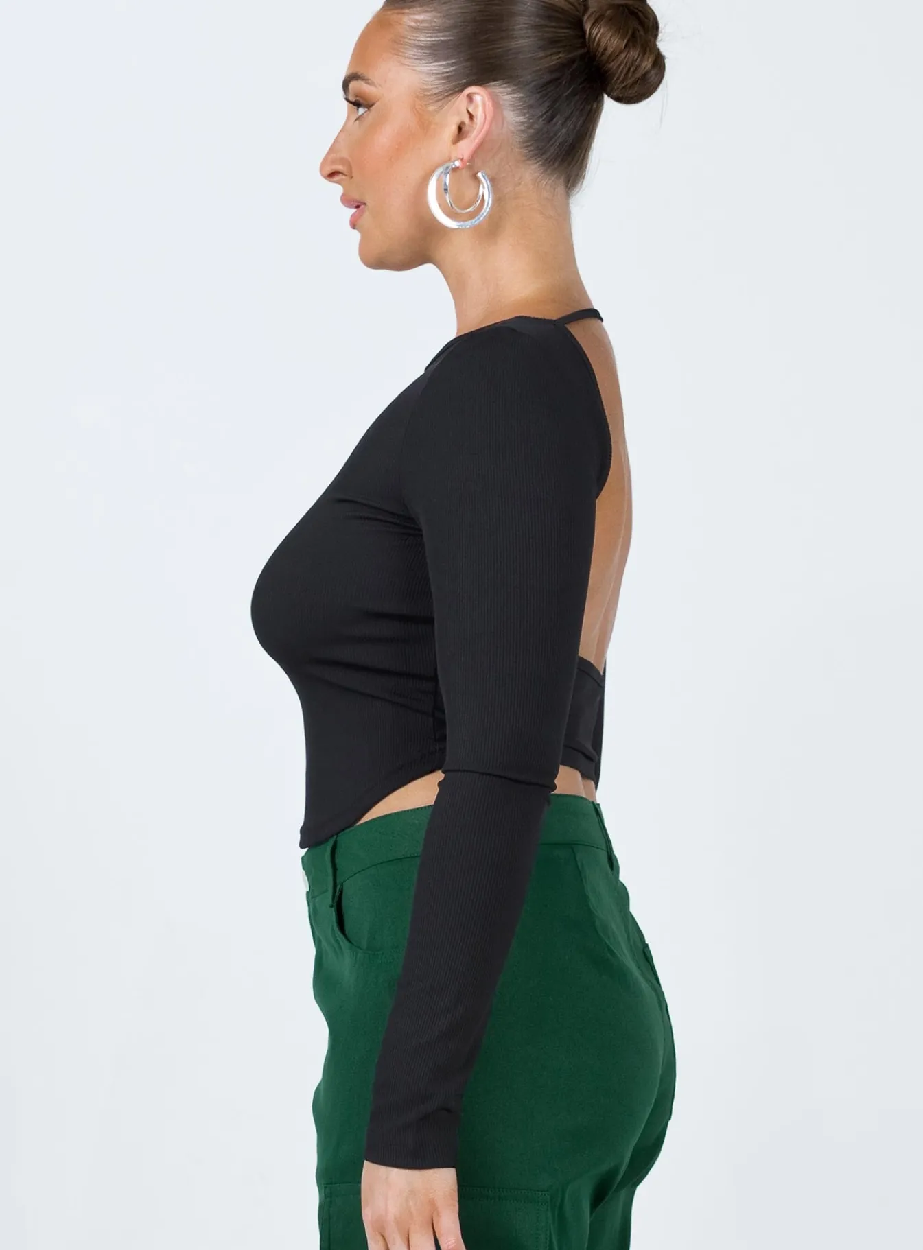 Princess Polly Look Back At It Top Black Sale