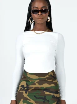 Princess Polly Look Back At It Top Ivory Discount