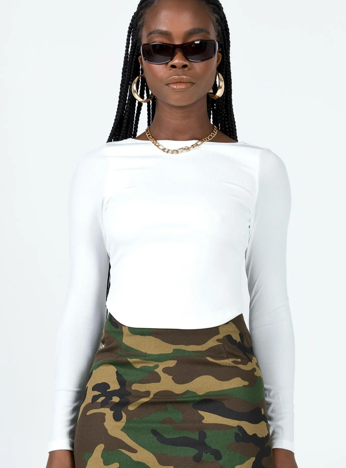 Princess Polly Look Back At It Top Ivory Discount