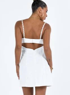 Princess Polly Lorene Mini Dress  White Outlet