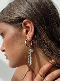 Princess Polly Lorentz Earrings  Gold New