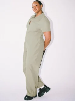 Princess Polly Loretta Jumpsuitcurve   Khaki Best Sale