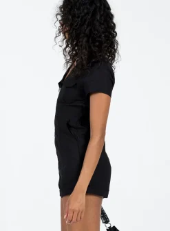 Princess Polly Loretta Romper Black Best