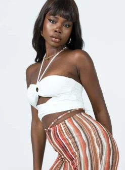 Princess Polly Loriella Ring Detail Crop Top White Flash Sale
