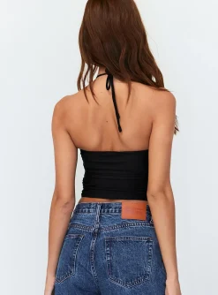 Princess Polly Loriella Ring Detail Crop Top Black Online