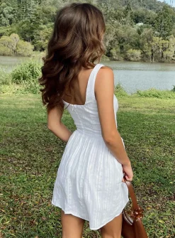 Princess Polly Lorinda Mini Dress  White Cheap