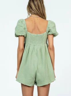 Princess Polly Lorna Romper  Sage Sale