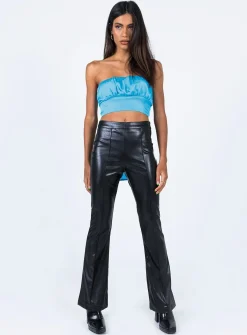 Princess Polly Lorrin Top  Blue Store