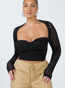 Princess Polly Lotani Bolero  Black Best