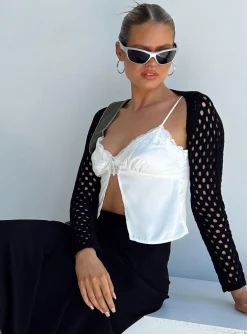 Princess Polly Lotani Bolero  Black Best