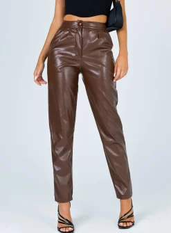 Princess Polly Love Club Pants  Brown Store