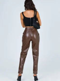 Princess Polly Love Club Pants  Brown Store