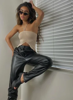 Princess Polly Love Club Pants  Black Sale